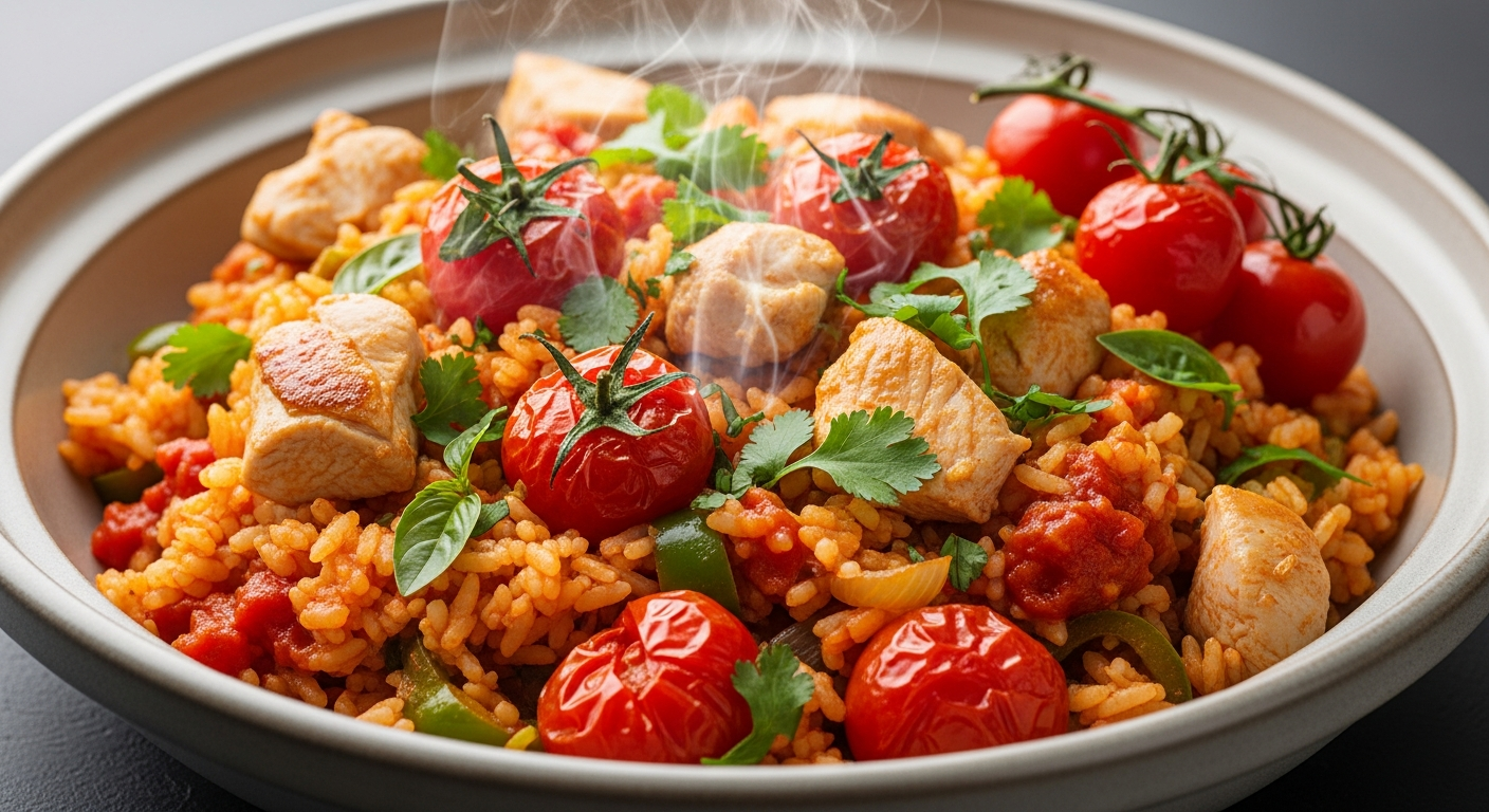 一锅到底番茄鸡肉饭