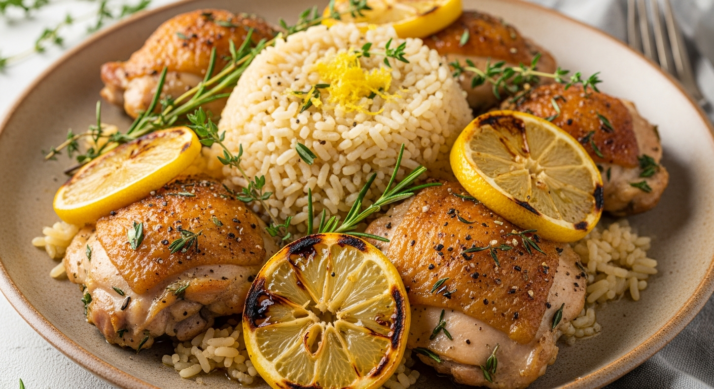 一锅香草柠檬鸡腿饭