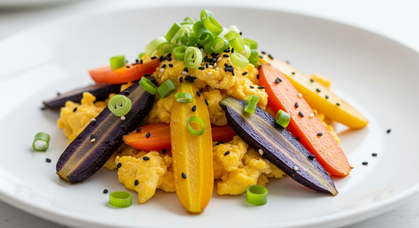 彩虹胡萝卜炒蛋