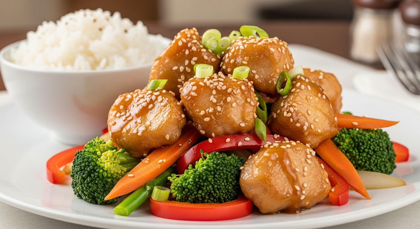 蜜汁蒜香鸡丁 (Honey Garlic Chicken Stir-fry)
