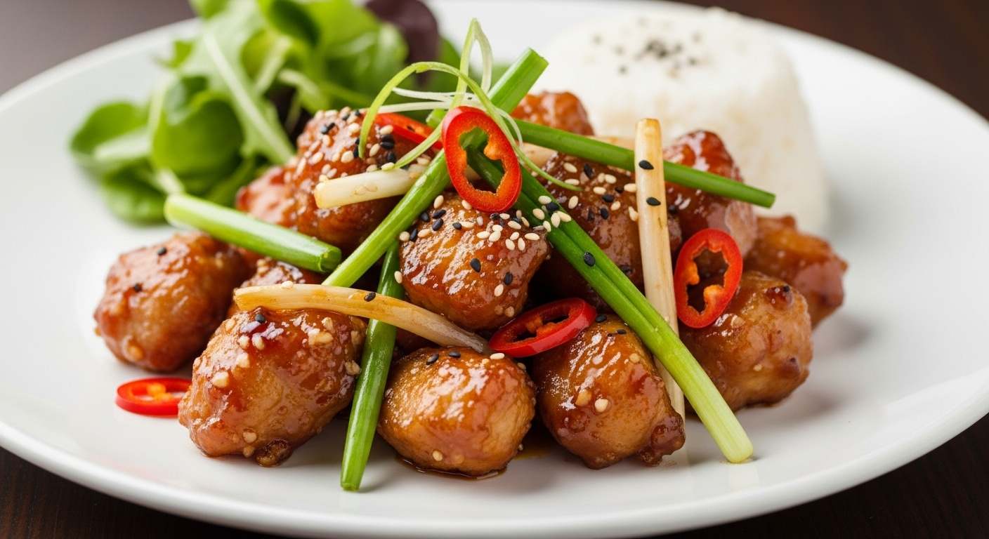 蜜汁蒜香鸡丁快炒