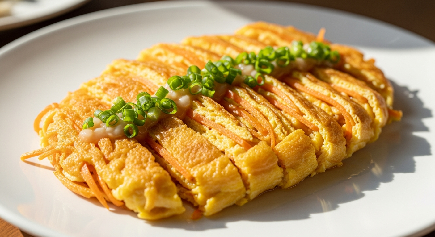 金丝胡萝卜蛋饼