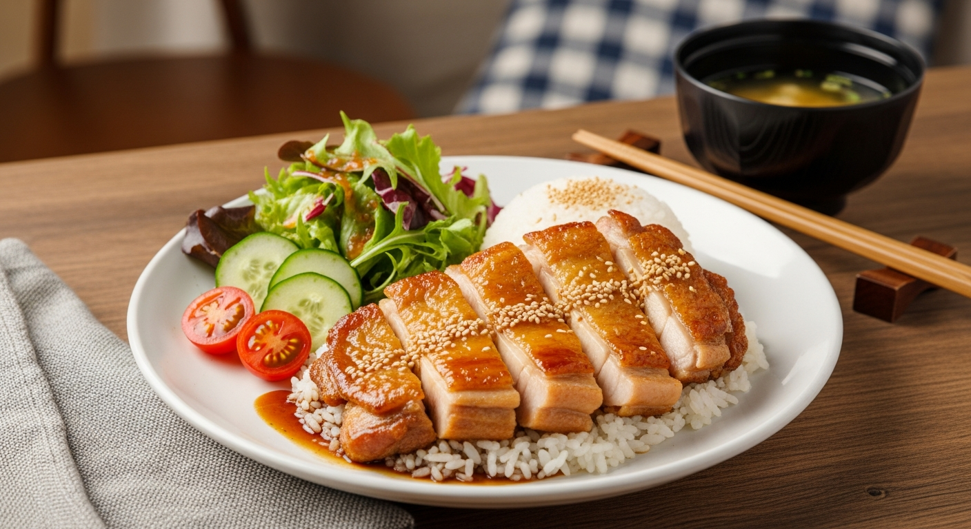 香煎照烧鸡腿饭