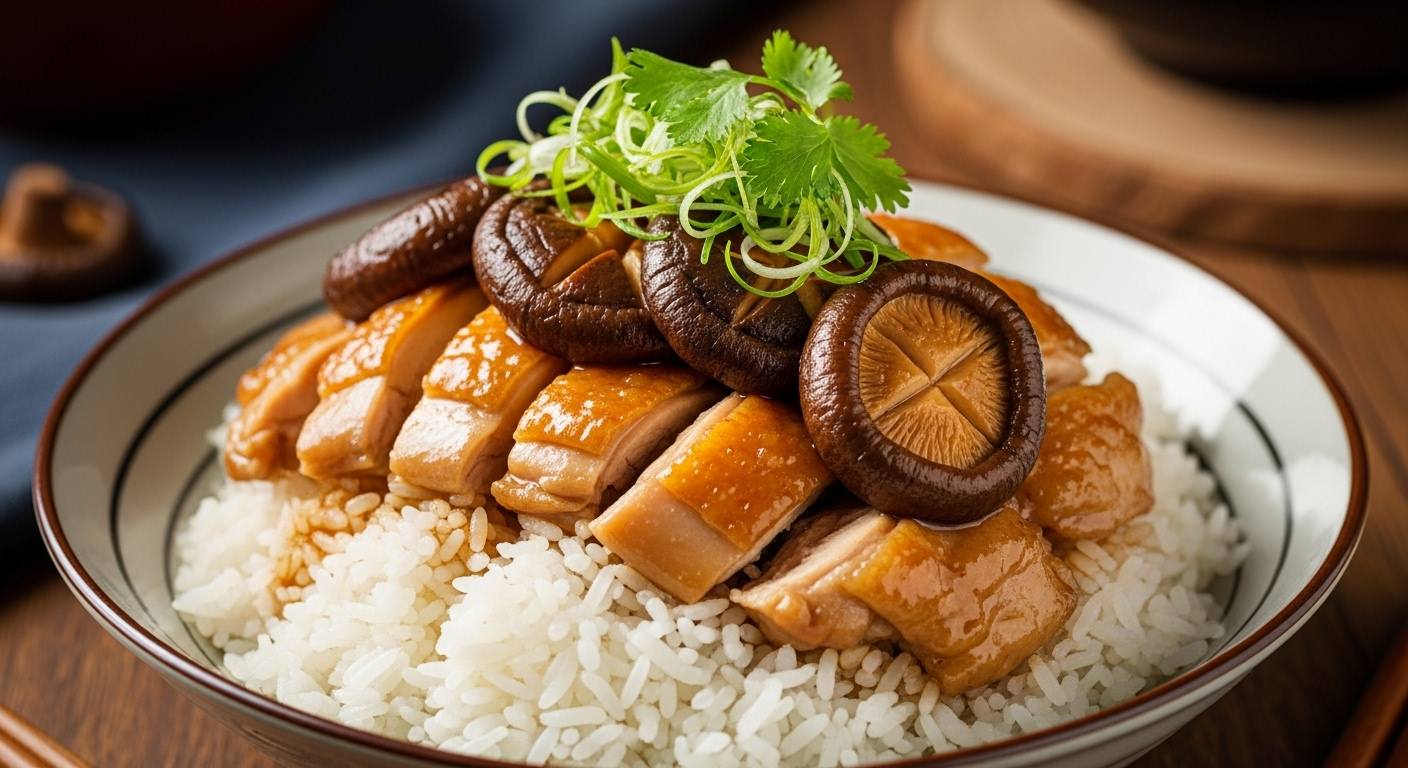 香菇滑鸡饭