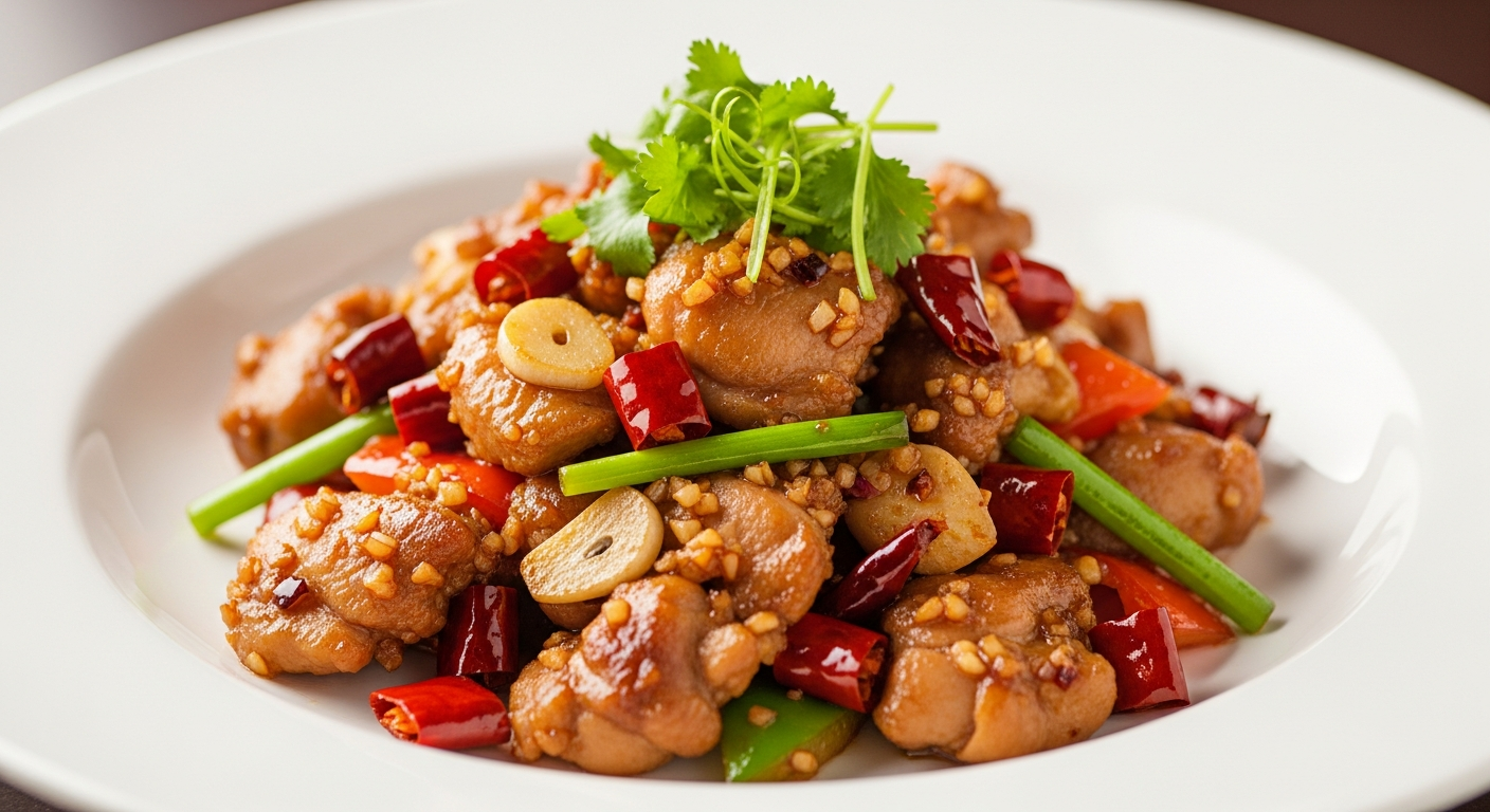 香辣蒜蓉鸡丁快炒